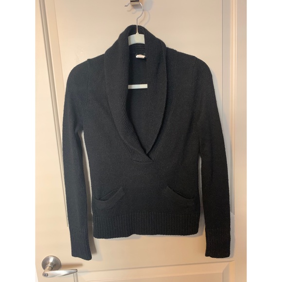 J. Crew Sweaters - J Crew Black Shawl Collar Sweater